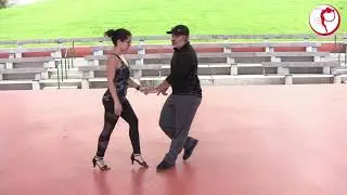 StepFlix LA Salsa on 1, Level 3, lesson 11: Turn into pivot stop plus frisbee turn