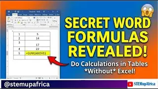 Stop Using Excel! 😲 How to Use Formulas in Microsoft Word (SUM & More)|#msword #calculationinword