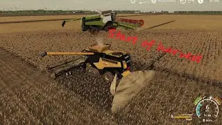 FS19 year 2 harvest day1 Claas combines Big Canadian grain farm CanFarm