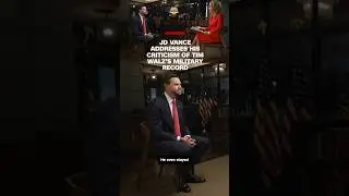 JD Vance addresses his criticism of Tim Walz&rsquo;s military record #cnn #news