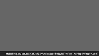 Melbourne, VIC Saturday, 31 January 2026 Auction Results - Week 5 | AuPropertyReport.Com