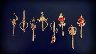 Sailor Moon Crystal Silver Pendant Charms Set! All the Swords, Wands, Rods, Scepters!