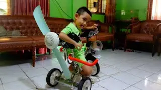 Experiment Kipas Angin Gantung Menjadi Baling baling Pesawat Terbang - Ceiling Fan Propeller