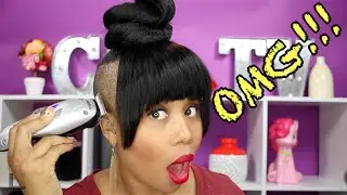 SHAVED SIDES, FAUX BANGS, & TOP KNOT BUN ALMOST GONE WRONG!!!~beautyGASM~CGTV