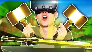 MY LITTLE BLACKSMITH SHOP IN VIRTUAL REALITY! (Craft Keep VR HTC Vive Funny Gameplay)