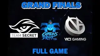 GRAND FINALS Secret VS Vici Gaming CAPTAINS DRAFT 4-0 - DOTA 2 LIVE HD FULL GAME