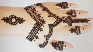 Simple Easy Aesthetic Back Hand Mehndi Design