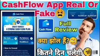 Cashflow New Earning App 2021 | #CashflowApp Live Withdrawal Proof | CashFlow App Real Or fake |