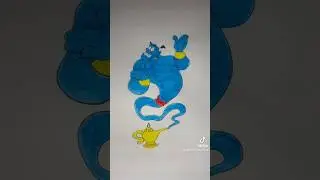 Aladdin Genie painting - Paint with a wolf #drawing #art #aladdin #genie #halloween #painting