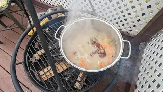 Ham and bean soup. Cowboy style