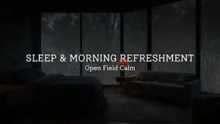 Peaceful Rain in an Open Field for Stress-Free Sleep and Morning Refreshment