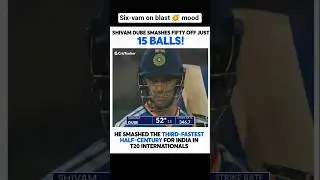 Shivam Dube Goes Beast Mode &ndash; 50 in Just 15 Balls! 💥 #indvsnz #shivamdubey #t20i