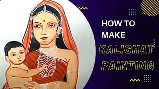 How to make KALIGHAT PAINTING || Indian Folk Art series #8