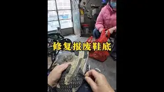 First-person perspective experience daily work of a shoe repairer