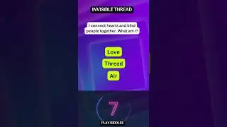Invisible Thread - Navigate through the invisible connections! | Play Riddles #shorts