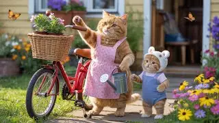 Mama Cat and Baby Cat Grow Their Own Vegetables! | Cute Cat Story for Kids