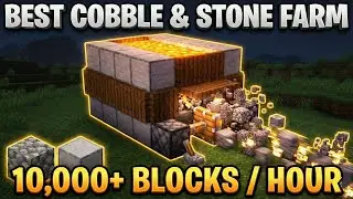 FASTEST 10,000/hr Automatic Stone & Cobblestone Farm Tutorial! (Minecraft 1.21+)