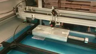 LaserSaur cutting an acrylic plate