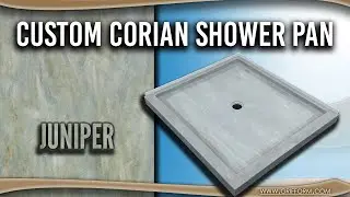 Custom Corian Shower Pan | Juniper Color | Grifform Innovations