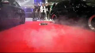 RC RS4 drifting with smoke