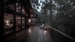 Dark Forest Rain Ambience | Soft Thunder for Deep Sleep