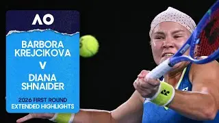 Barbora Krejcikova v Diana Shnaider Extended Highlights | Australian Open 2026 First Round