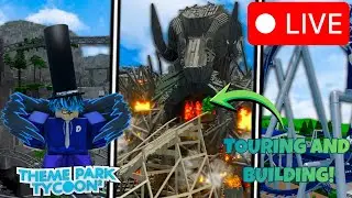 🔴Live|Touring And Building In Theme park Tycoon 2!