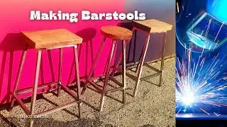 Stelios Builds A Bar Stool | DIY Barstool Build 3 Unique Designs Using Woodworking & Welding
