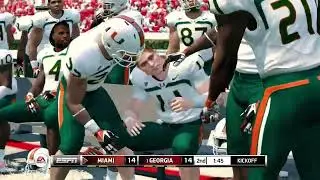 Miami @ Georgia NCAA Football 14 NAMED Rosters updated 2025 SPRING PREVIEW Game Beta