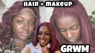 🔥2-N-1 GRWM: Hair + Makeup | Plum Closure Bob Wig | Shanise Nicole