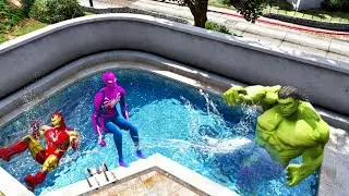 GTA 5 Spiderman & Superhero Funny Parkour Fails (Spiderman Parkour Jumps & Ragdolls Fails)