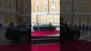 Путин поехал на инаугурацию на рестайлинговом AURUS.