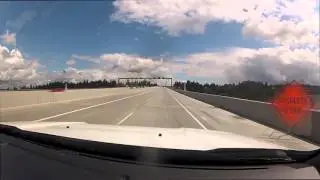 Driving across the new SR 520 bridge, eastbound. Apr 2016