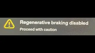 Tesla Regenerative braking disabled Guide to Fix # DI_a039 #teslaalert #teslaregenerativeBraking