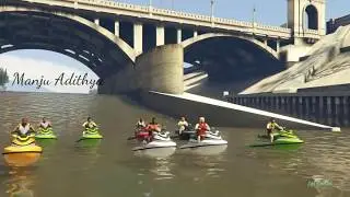 Grand Theft Auto V || GTA V Boat Racing || GTA 5 Sea Racing || #manju adithya
