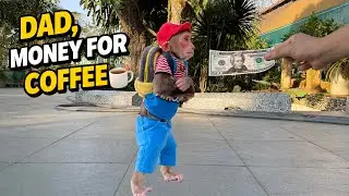 Too Cute to Ignore… Cubis Politely Asks Dad for Coffee Money ☕