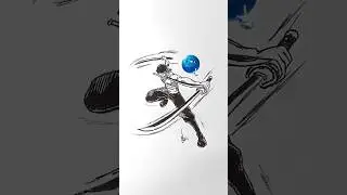 Speed drawing StickMan Zoro #shorts #anime #drawing #zoro
