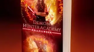 Demon Hunter Academy Animated Book Cover 3D Mockup Social Media Ad