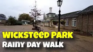 Rain Walk, Wicksteed Park, [ASMR] English Village Walks