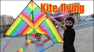 KITE FLYING | RAINBOW KITE | jai and arya p