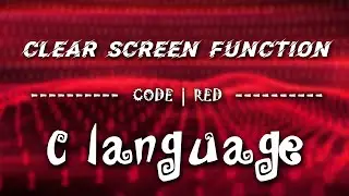 Turbo C++ || C language || Clear Screen Function || CODE RED