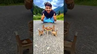 Mini Table & Chairs Setup with Umbrella