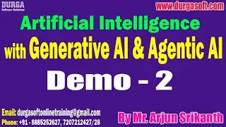 Artificial Intelligence tutorials || Demo - 2 || by Mr. Arjun Srikanth On 28-11-2025 @8:30PM (IST)