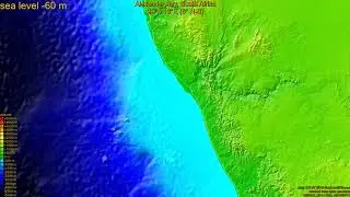 Alexander Bay, South Africa, sea level rise -135 - 65 m