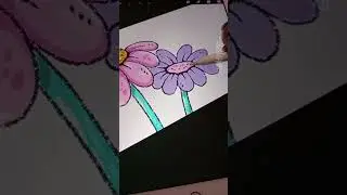 Digital Coloring The Smiley Flowers