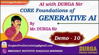 AI with DURGA Sir tutorials || Demo - 10 || by Mr. DURGA Sir On 21-01-2026 @7PM (IST)