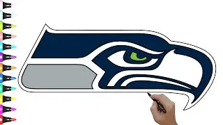 How to Draw Seattle Seahawks Logo | Drawing NFL Team Symbol
