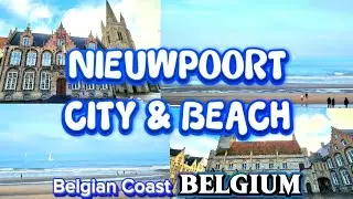 Nieuwpoort City & seaside resort on the Belgian coast with amazing medieval centre & beach, Belgium.