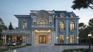 Inside the Blue Luxury Heritage Villa | Classic European Mansion Tour in 4K