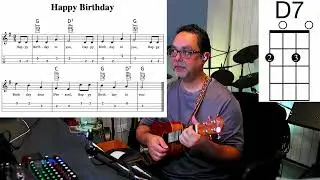 Happy Birthday / Ukulele / key of G / By Mr. Velez Virtual Music